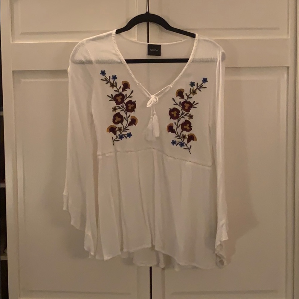 White Flower Blouse